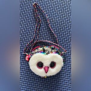 TY Colorful Sequin Owl Kids Bag